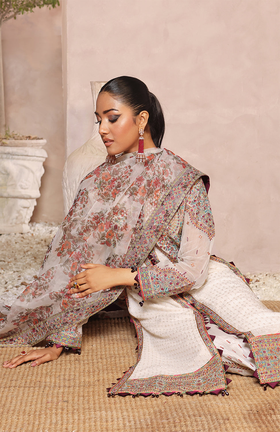 Unstitched 3 Piece Formal Embroidered Luxury Chiffon Suit