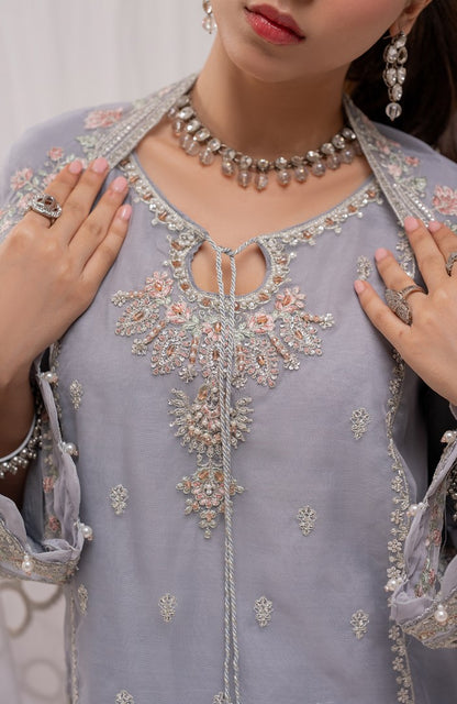 Ready to Wear 3 Piece Formal Embroidered Luxury Organza Suit