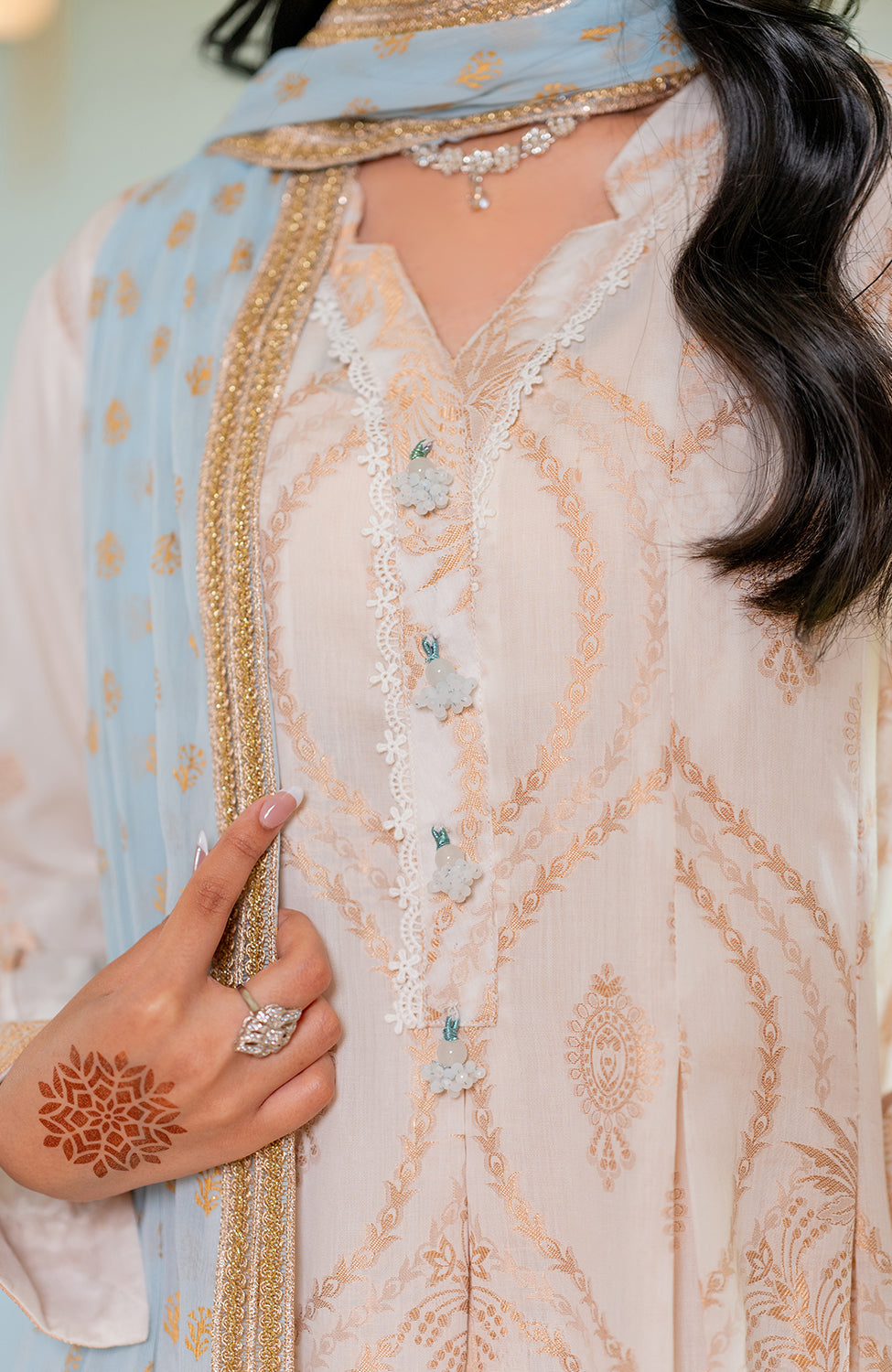 Ready to Wear 3 Piece Banarsi Lawn Formal Suit