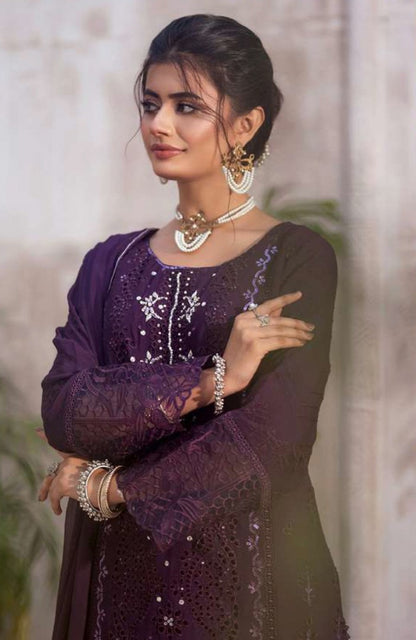 Ready to Wear 3 Piece Formal Embroidered Luxury Chiffon Suit