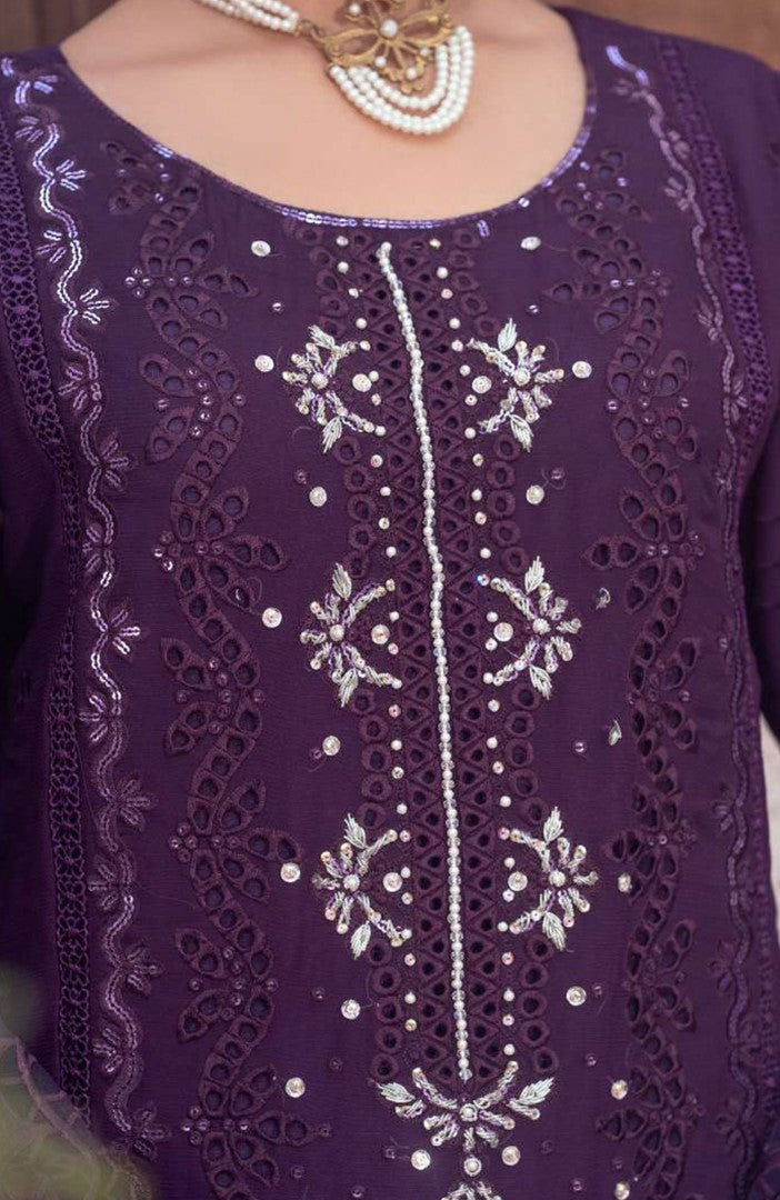 Ready to Wear 3 Piece Formal Embroidered Luxury Chiffon Suit