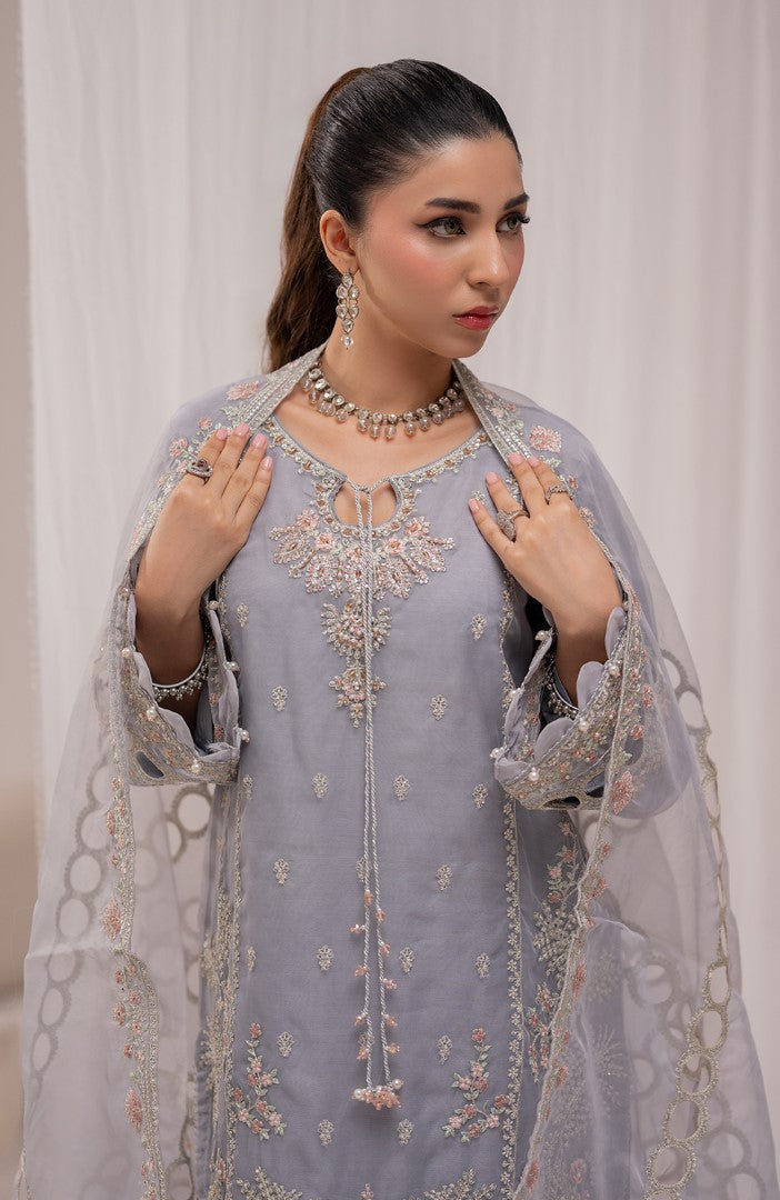 Ready to Wear 3 Piece Formal Embroidered Luxury Organza Suit