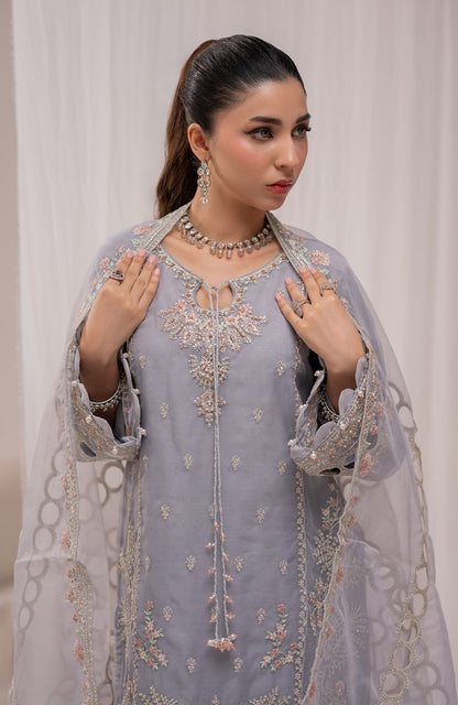 Ready to Wear 3 Piece Formal Embroidered Luxury Organza Suit