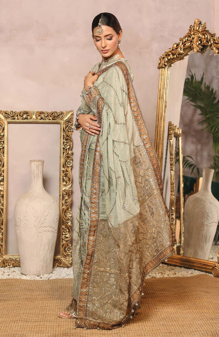 Unstitched 3 Piece Formal Embroidered Luxury Chiffon Suit