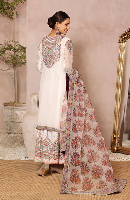 Unstitched 3 Piece Formal Embroidered Luxury Chiffon Suit