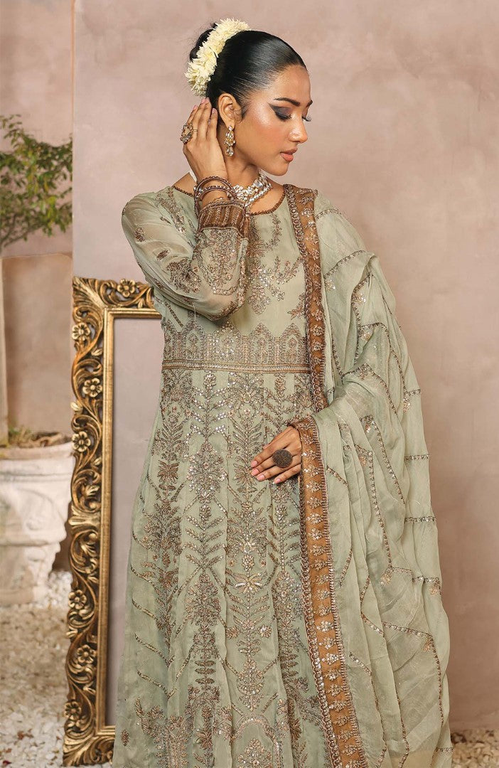 Unstitched 3 Piece Formal Embroidered Luxury Chiffon Suit