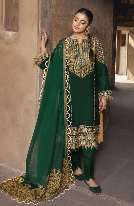 Unstitched 3 Piece Embroidered Lawn Suit