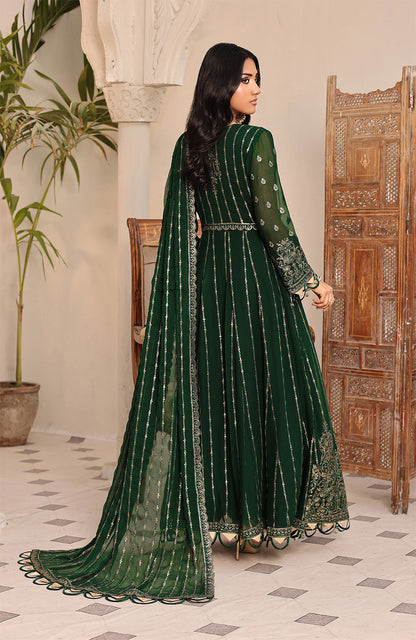 Unstitched 3 Piece Formal Embroidered Luxury Chiffon Suit