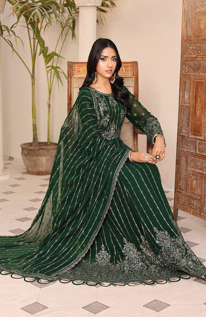 Unstitched 3 Piece Formal Embroidered Luxury Chiffon Suit