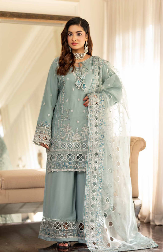 Ready to Wear 3 Piece Formal Embroidered Luxury Organza Suit