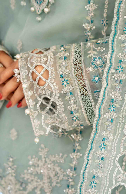 Ready to Wear 3 Piece Formal Embroidered Luxury Organza Suit