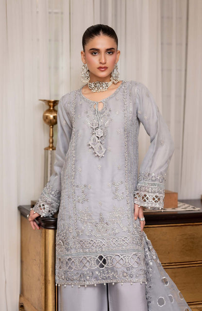 Ready to Wear 3 Piece Formal Embroidered Luxury Organza Suit