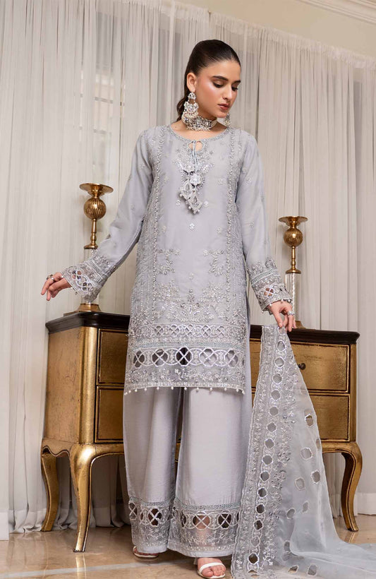 Ready to Wear 3 Piece Formal Embroidered Luxury Organza Suit