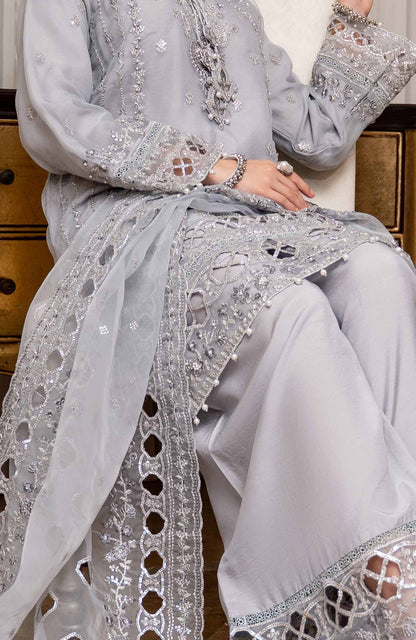 Ready to Wear 3 Piece Formal Embroidered Luxury Organza Suit