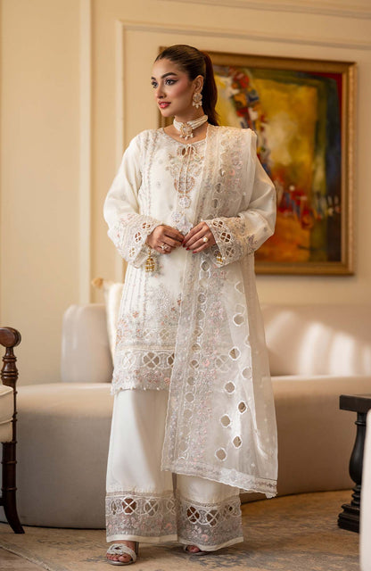 Ready to Wear 3 Piece Formal Embroidered Luxury Organza Suit