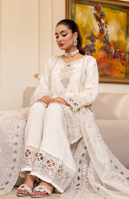 Ready to Wear 3 Piece Formal Embroidered Luxury Organza Suit