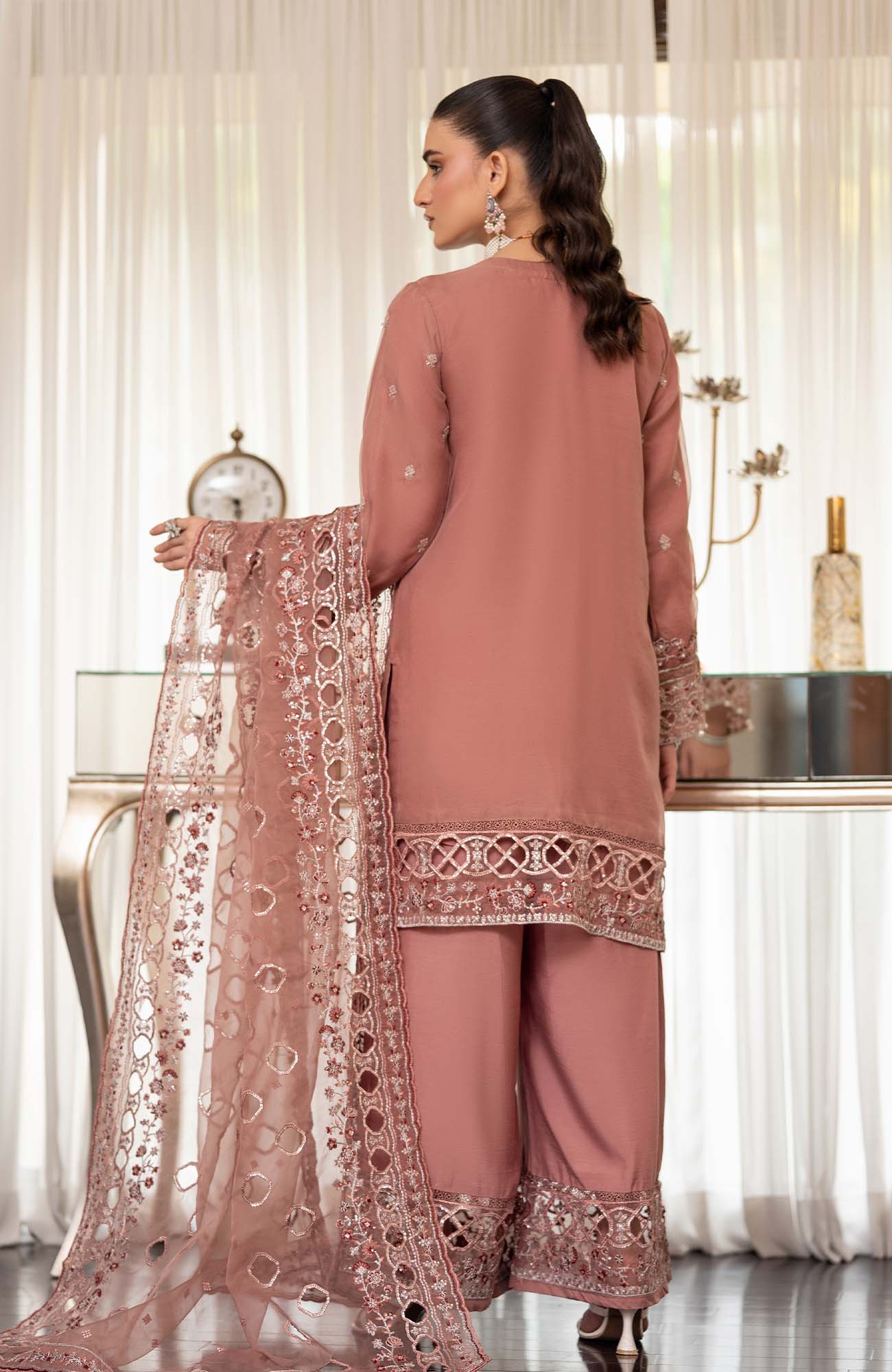 Ready to Wear 3 Piece Formal Embroidered Luxury Organza Suit