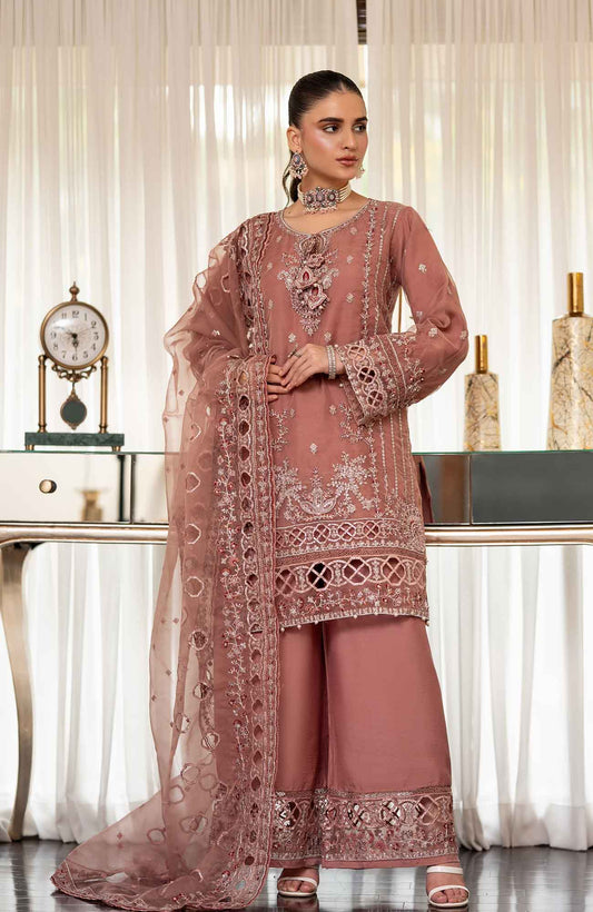 Ready to Wear 3 Piece Formal Embroidered Luxury Organza Suit