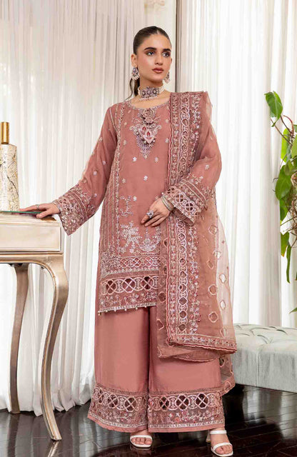 Ready to Wear 3 Piece Formal Embroidered Luxury Organza Suit