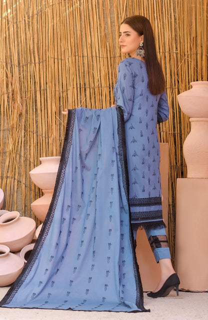 Unstitched 3 Piece Chikankari Embroidered Lawn Suit